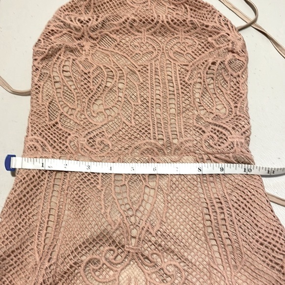 NWT PrettyLittleThing Halterneck Strappy Back Lace Mini Dress, Size 2 - Picture 10 of 16